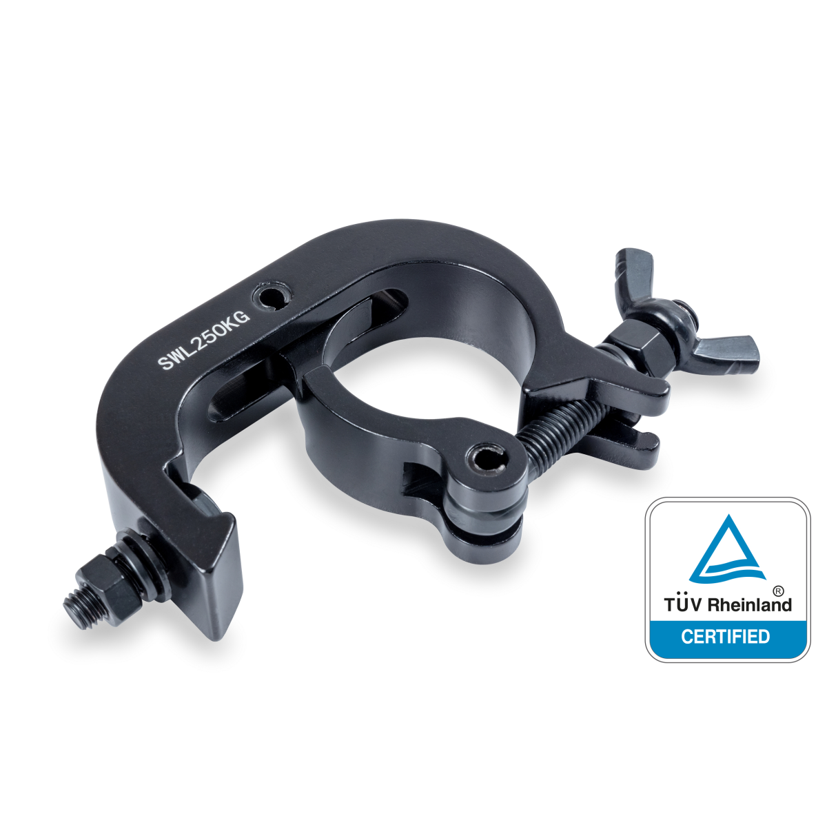 Centolight CLC-52250B 44–52 mm, 250 kg siyah alüminyum truss kelepçesi — görsel 1